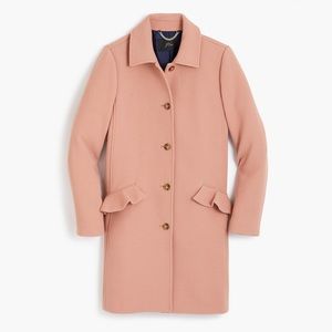 Like-new Pink/Rose J. Crew a Wool Topcoat
